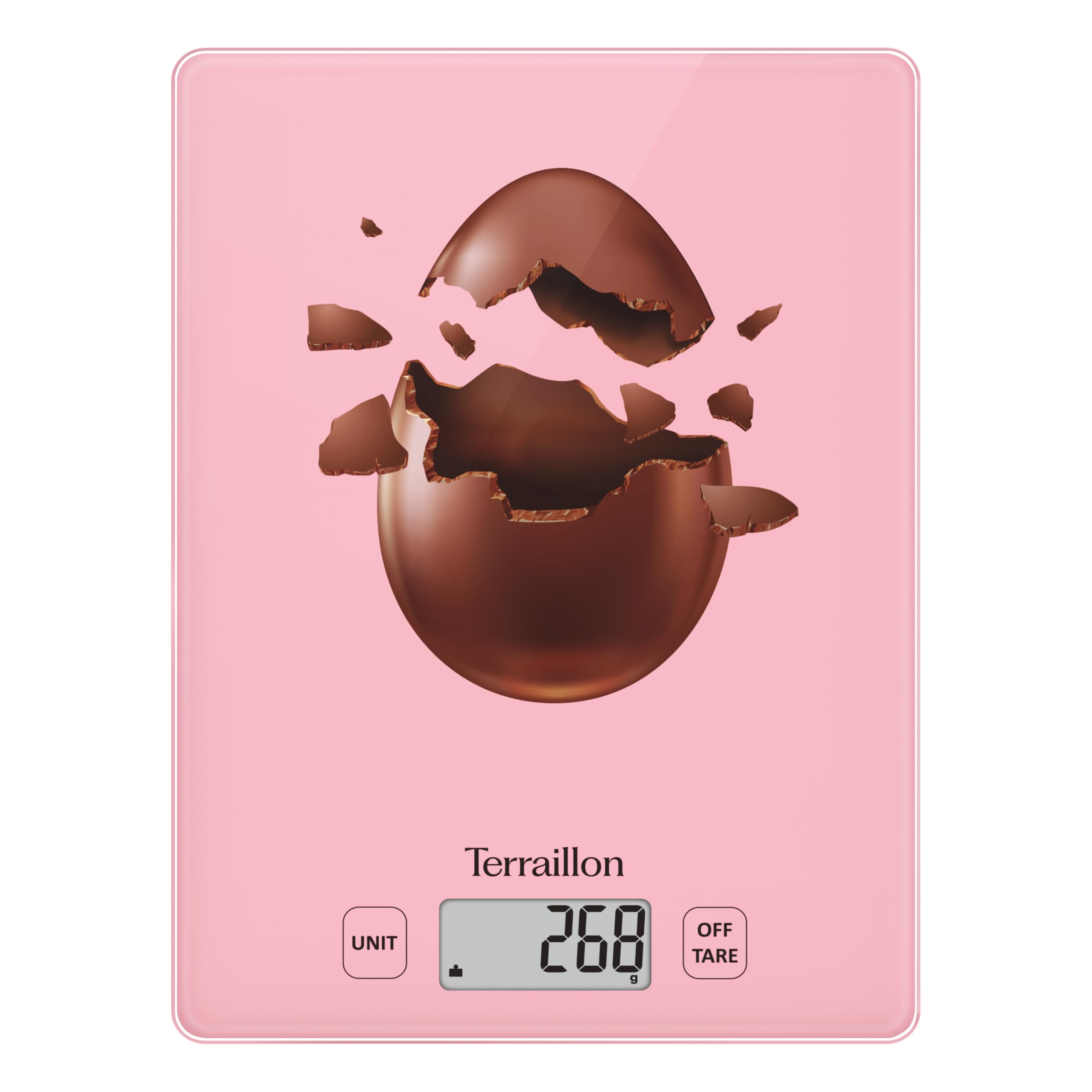 terraillon-first-chocolat-egg-balance-de-cuisine-3-kg-plateau-verre image 1
