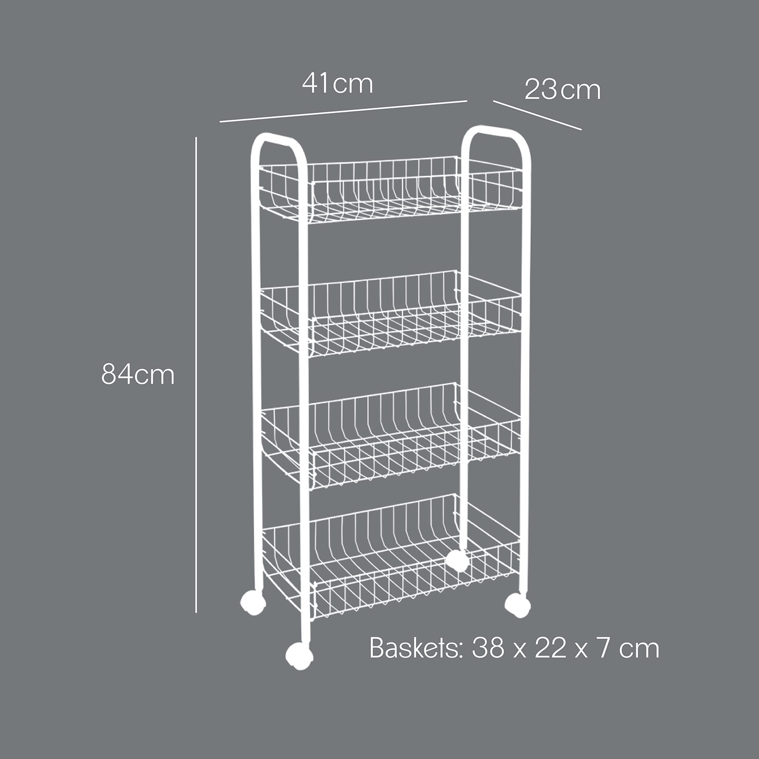 metaltex-ascona-desserte-de-cuisine-avec-4-corbeilles-84x41x23-cm image 4
