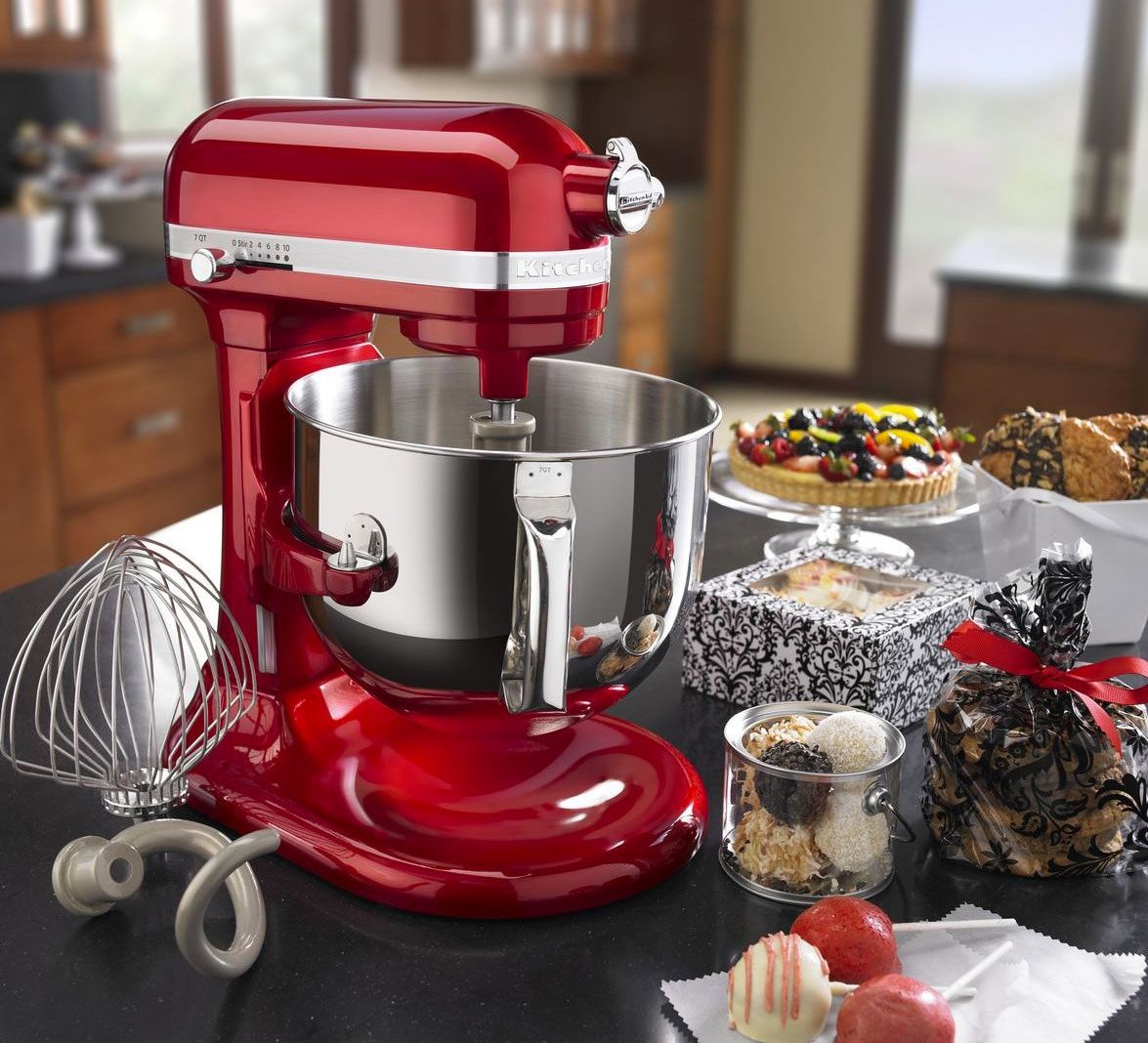 robot-p-tissier-sur-socle-kitchenaid-artisan-6-9-l-rouge image 3