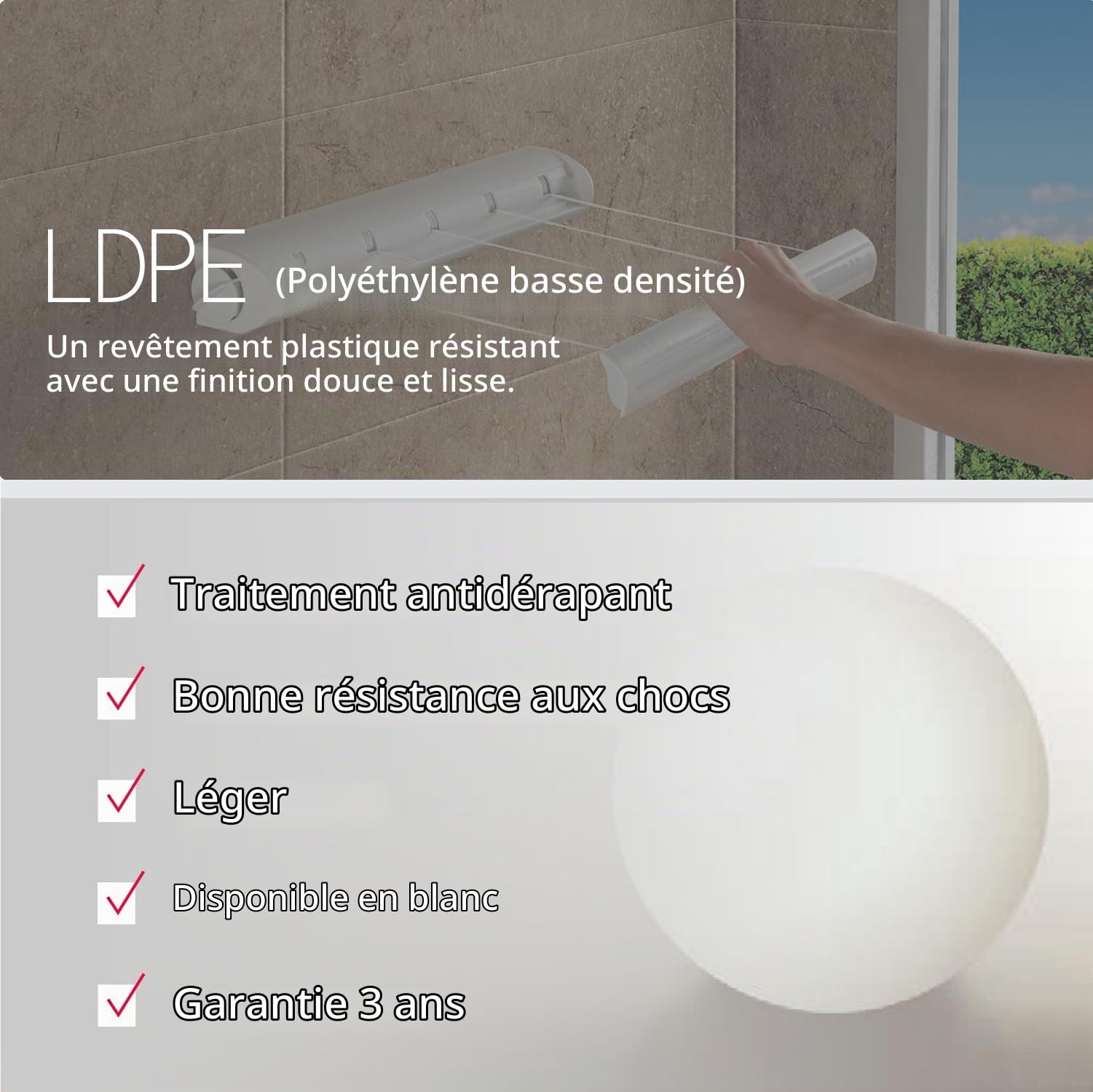 metaltex-portofino-s-choir-mural-extensible-21-m-5-fils-r-tractables-blanc image 6