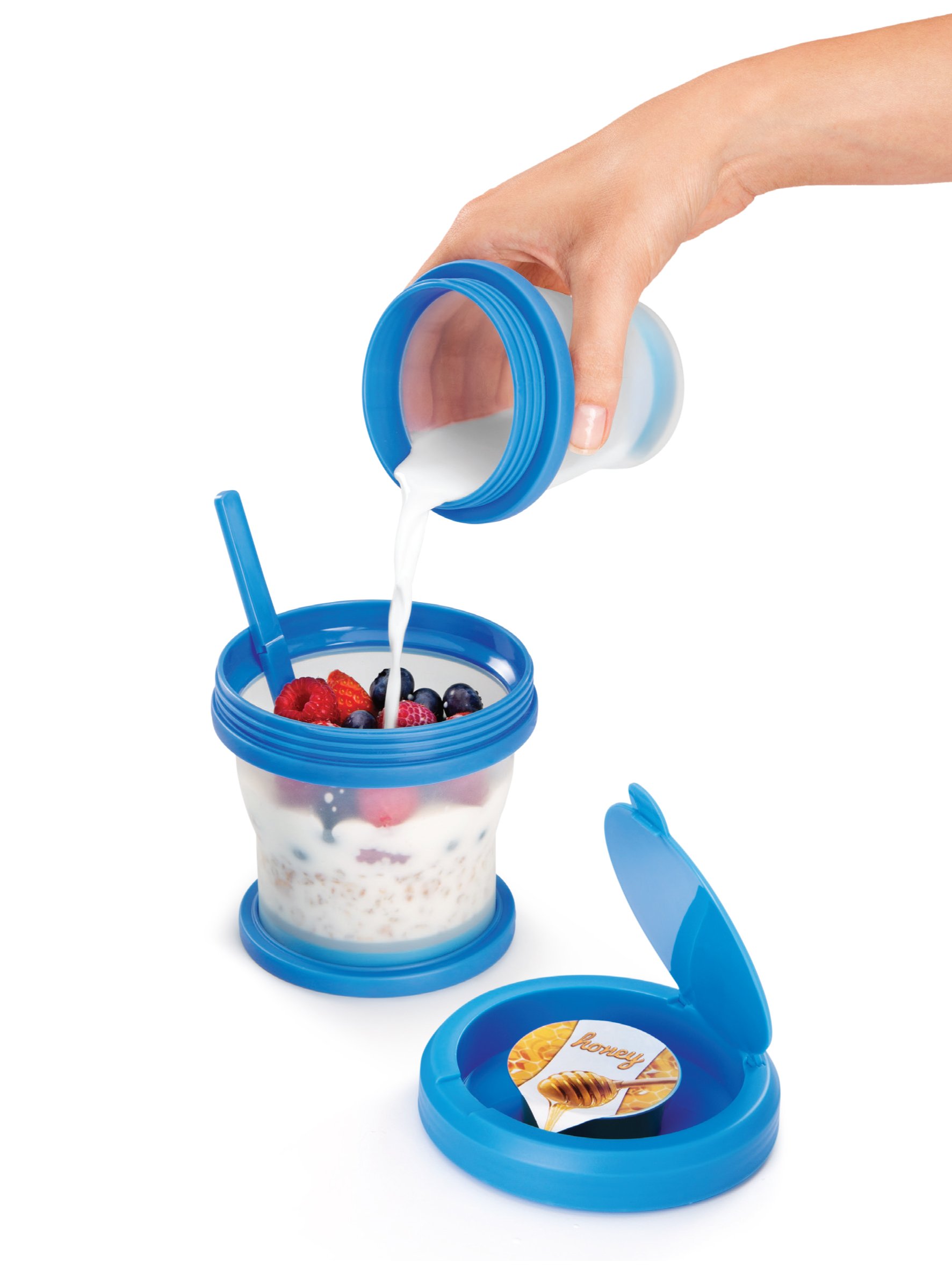 metaltex-snack-go-lunch-box-ronde-pliable-en-silicone-avec-2-compartiments-et-ra image 2
