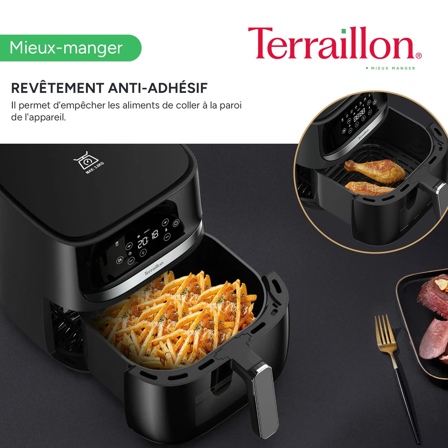 terraillon-cook-fry-smart-air-fryer-5-7-l-1700-w-avec-balance-int-gr-e image 2