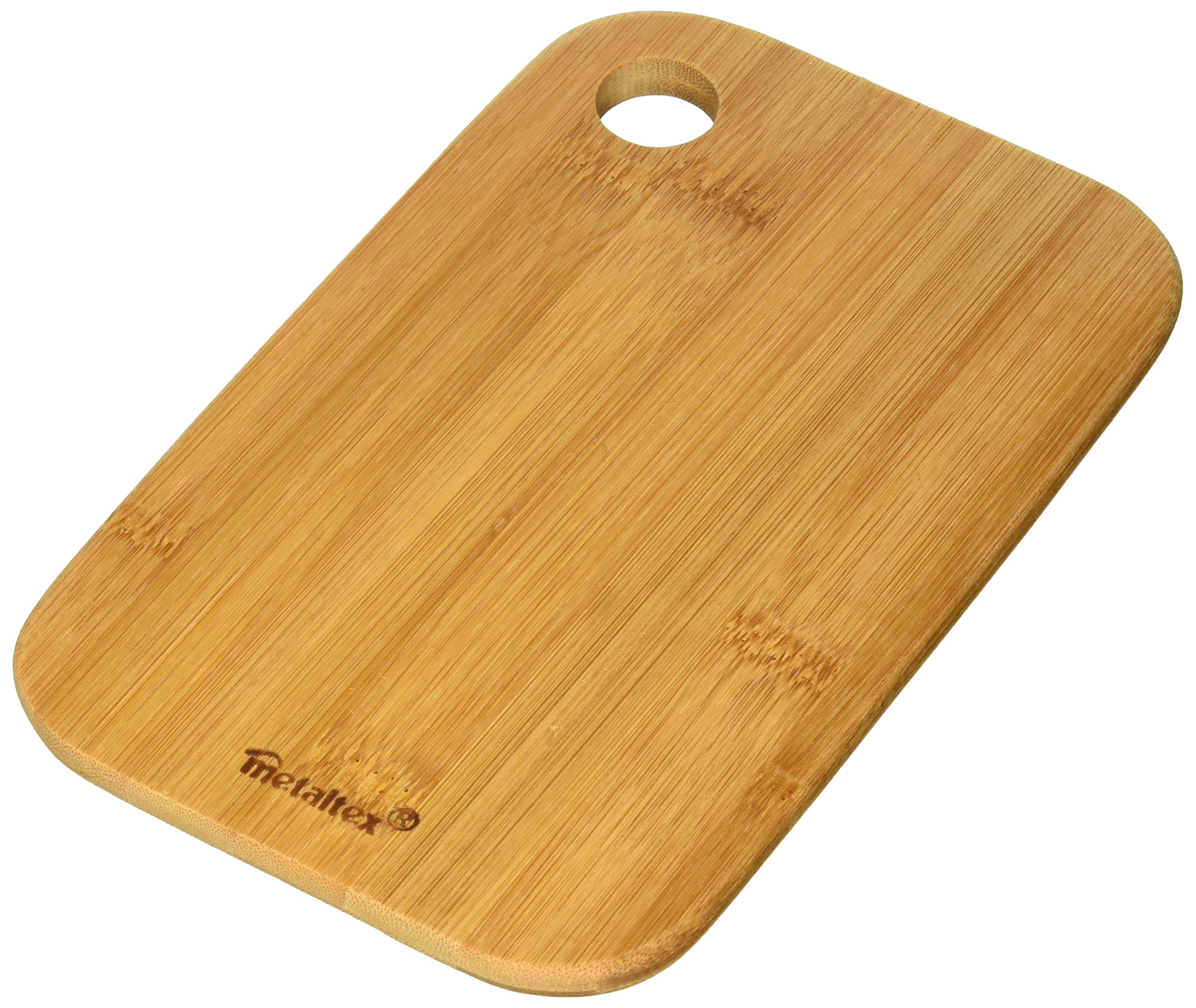 metaltex-planche-d-couper-en-bambou-22-x-14-x-1-cm-avec-trou-de-suspension image 1