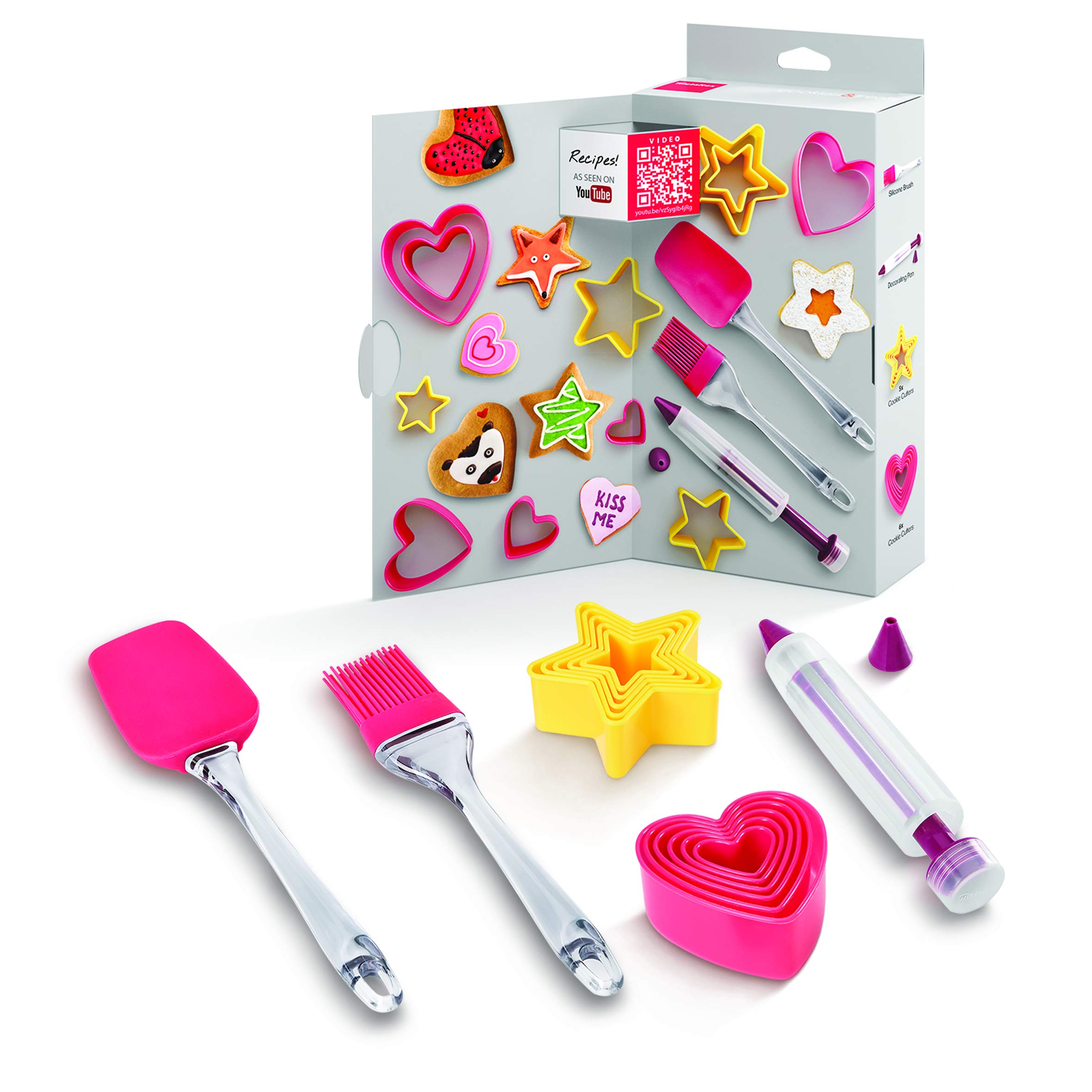 metaltex-set-pour-cookies-14-outils-silicone-et-plastique-avec-stylo-de-d-corati image 3
