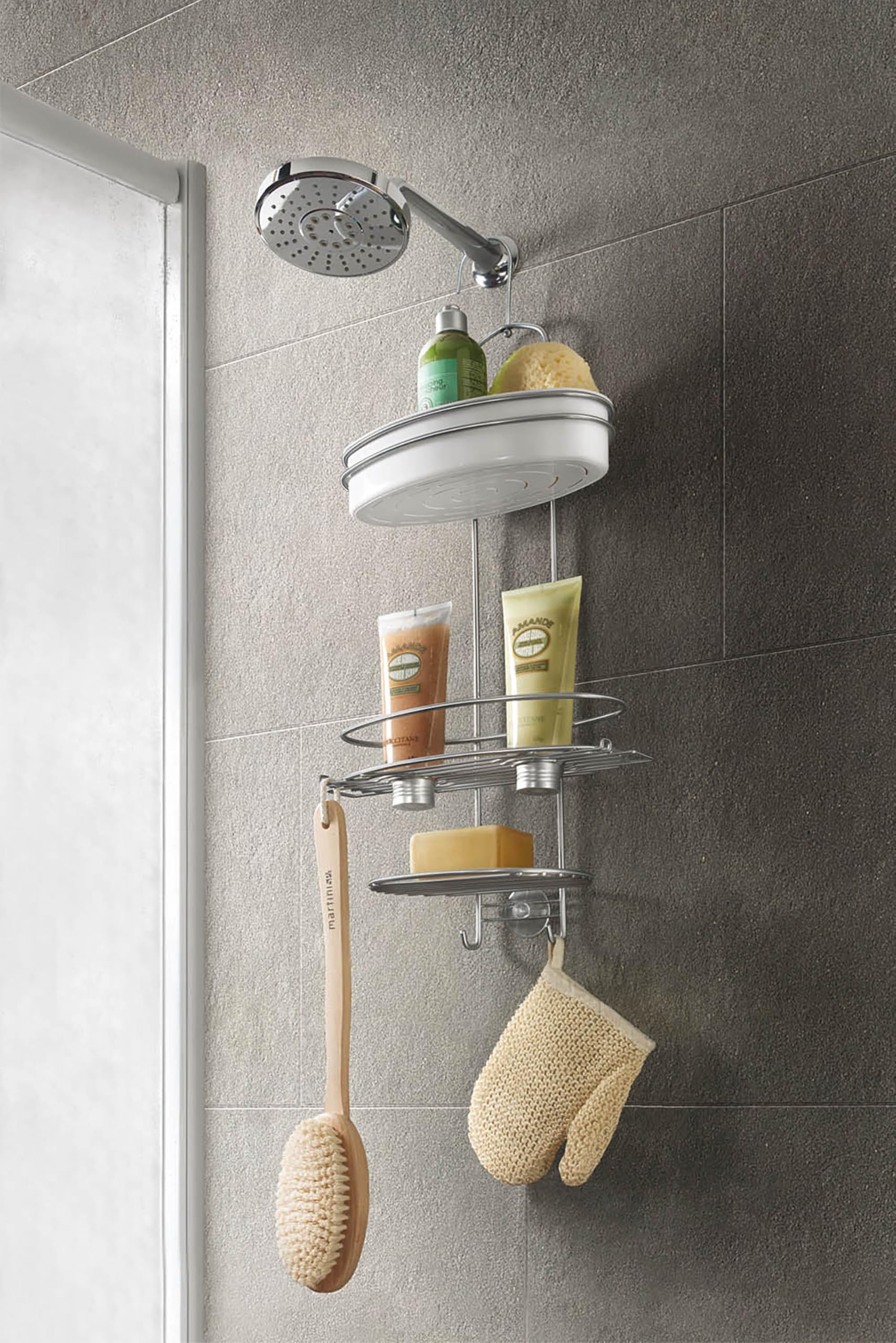 metaltex-orbit-tag-re-de-douche-3-niveaux-acier-inoxydable-29-x-13-x-65-cm image 3
