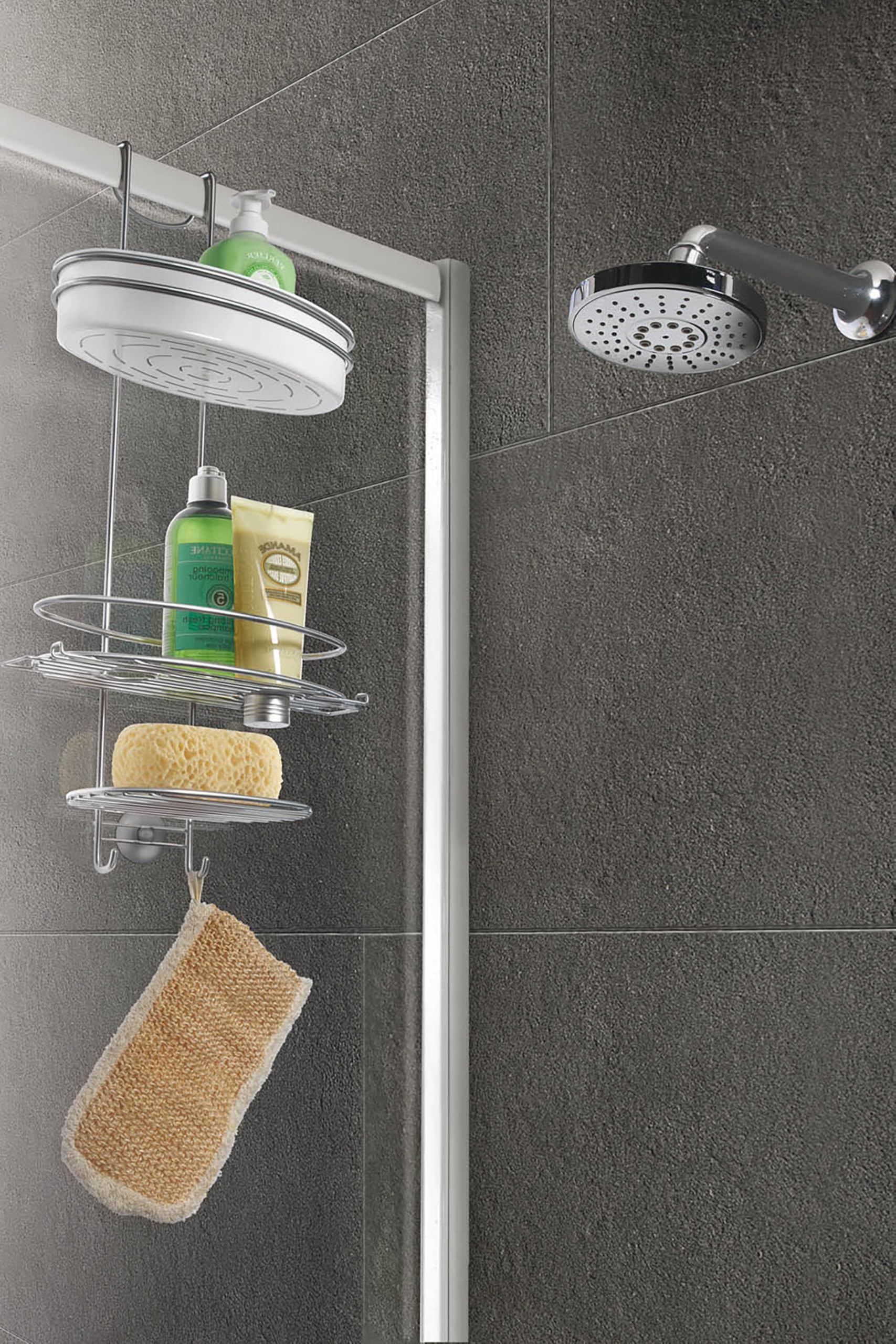 metaltex-orbit-valet-de-douche-3-niveaux-acier-inoxydable-argent image 2